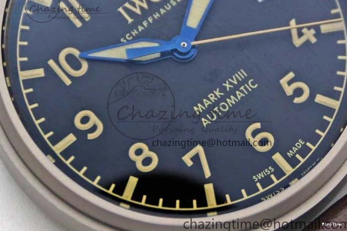 MIROTIME 0315 Mark XVIII IW327006 Titanium M+F 1:1 Best Edition Black Dial on Brown Leather Strap A Efficient 7052